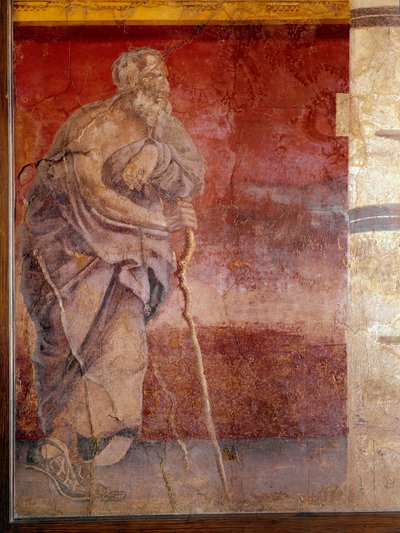 Filozof, detail (freska od Roman