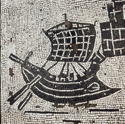 Loď v přístavu Ostia (mozaika od Roman