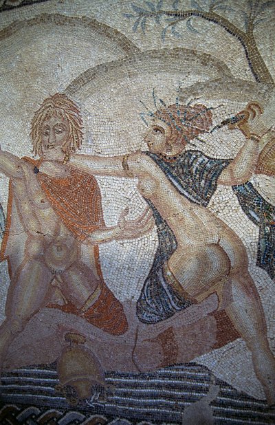 Únos Hylas nymfami, mozaika v Domě Venuše v římském městě Volubilis (Seznam světového dědictví UNESCO od Roman