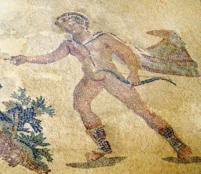 Apollo a Daphne, detail Apollo, House of Dionysos, Paphos, Kypr mozaika od Roman