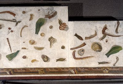„Asarotos“ (podlaha nezametená) Fragmenty mozaiky podepsané Haraklitonem z Říma, 2. století našeho letopočtu, Řím od Roman