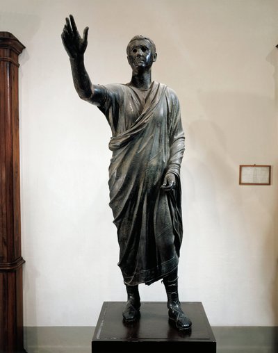 Bronzová socha Aule Metele, řečník (Arringatore), z Pila, Perugia, Itálie, asi 80 př.nl. od Roman