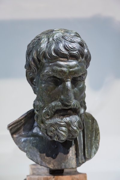 Busta Epicura (bronzová) od Roman