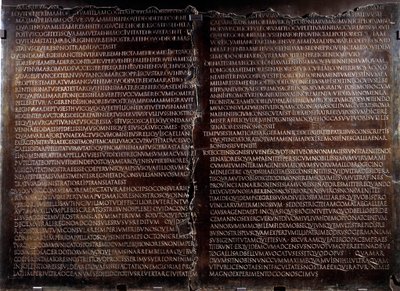 Tabulka Claudienne: řeč Clauda (Claudius nebo Clodio od Roman