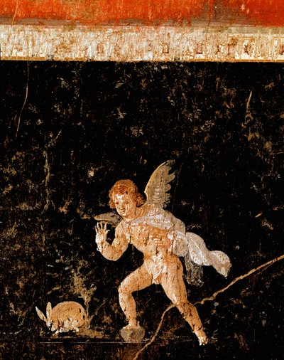 Amor loví zajíce (freska od Roman
