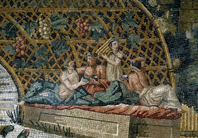 Detail nilotské mozaiky z Preneste (Palestrina) ze svatyně božstva Fortune Primigenia, 80 př.n.l. od Roman