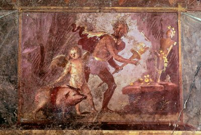 Freska z Villa of Mysteries, Pompeje od Roman