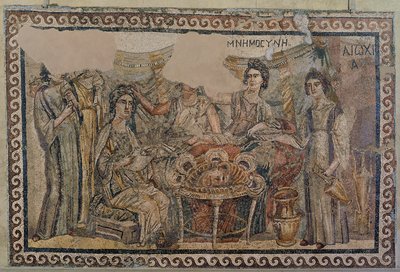 Pohřební sympozium, z nekropole v Antiochii, koncem 4. století našeho letopočtu (mozaika) (viz také 3929775) od Roman