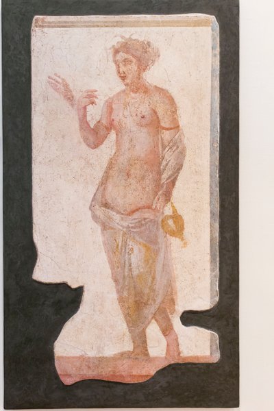 Tyttö laatikon kanssa, Pallavicini Rospigliosi -kokoelma, noin 200 jKr, nimi 103420 (fresko) od Roman