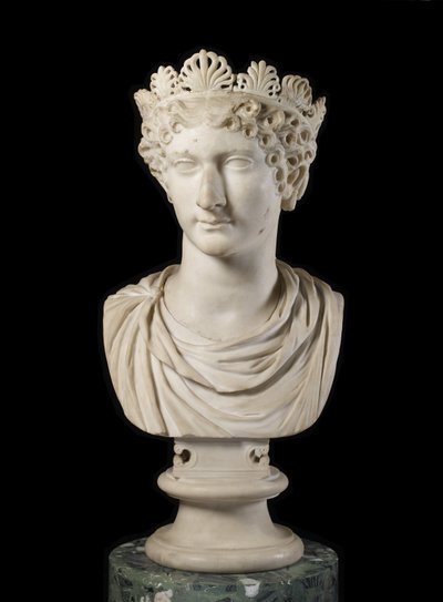 Hlava Agrippina Minor s diadémem (mramor) od Roman
