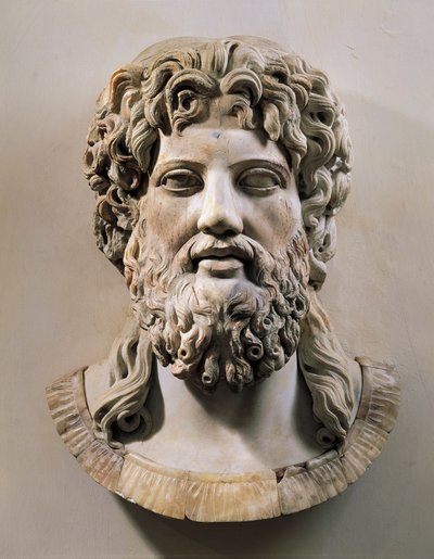 Hlava Asclepia nebo Zeuse (mramor) od Roman