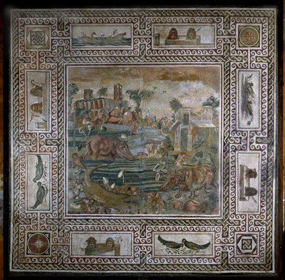 Lov hrocha na Nilu (mozaika) od Roman