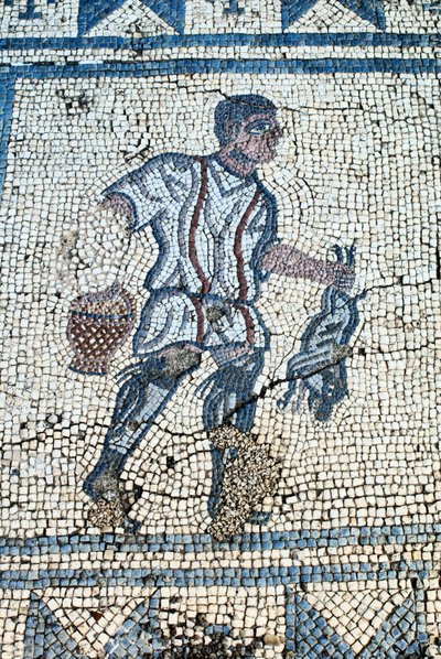 Lovec v římské zahradě (mozaika) od Roman