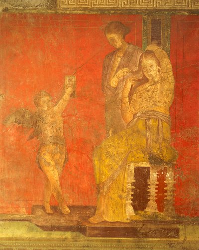 Iniciační obřady kultu Dionýsa, freska z Villa Dei Misteri od Roman