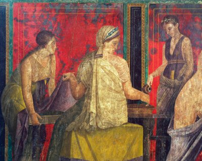 Iniciační obřady kultu Dionýsa, freska z Villa Dei Misteri od Roman
