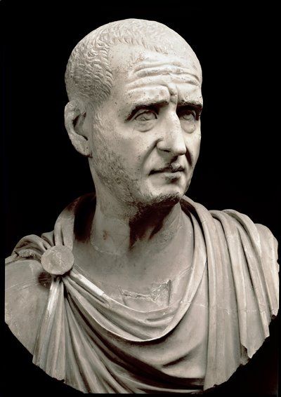 Mramorová busta od Trajana Dece (Trajan Decius) (200-251 n. l.) - Řím, Musei Capitolini - Busta císaře Trajana Decia (201-251 n. l.) - Mramorová socha - Řím, Musei Capitolini od Roman