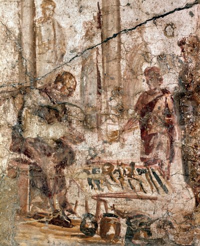 Obchodník na fóru (freska od Roman