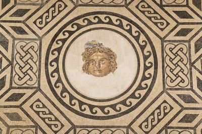 Mozaika Medúzy v Sále mozaik v Alcazaru křesťanských králů (mozaika) od Roman