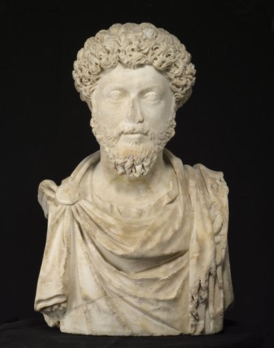 Portrét císaře Marca Aurelia, pozdní 2. (mramor) od Roman