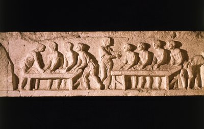 Reliéf zobrazující pekárnu z hrobky pekaře Eurysaces v Porta Maggiore, Řím, 50-20 př.nl od Roman
