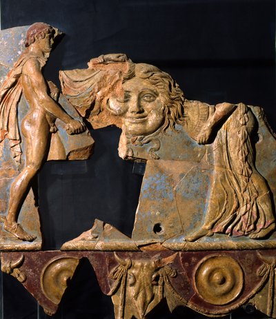 Reliéf z oblasti Apollonova chrámu, Palatine Hill, Řím (terakota) od Roman