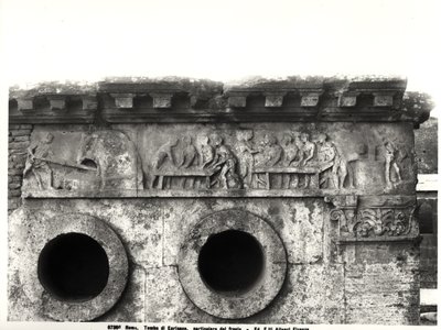 Reliéf od vlysu zobrazující proces výroby chleba, cca 30 př. n. l. (detail) od Roman