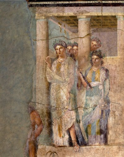 Římské umění: “” Ifigenie en Tauride “” Freska připisovaná mistru Lucretia Frontona. 1. století. Z Pompejí. Rozměr 118x81 cm Neapol, Národní archeologické muzeum - římské umění: Ifigenie v Tauris. Freska připisovaná mistru Lucretius Frontone od Roman