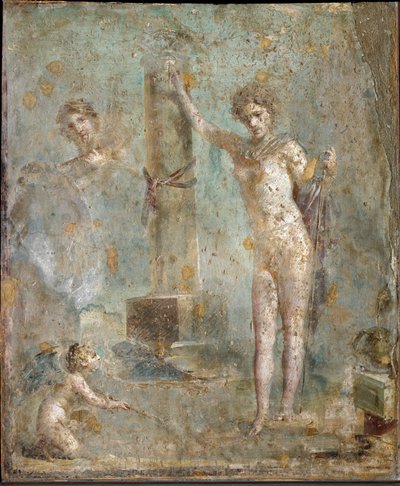 Římské umění: „Narcissus“ „Freska z Pompejí, Národní archeologické muzeum, Neapol od Roman