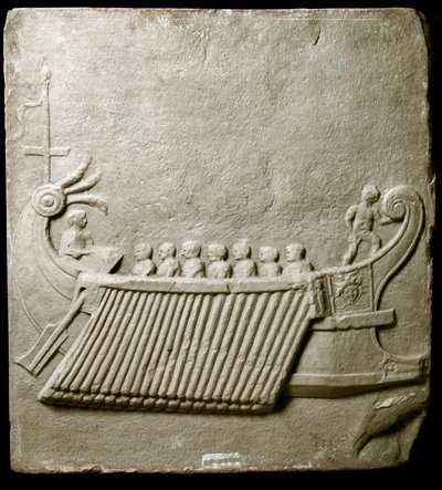 Římské umění: Římská triéra - Fragment mramorového vlysu z Pozzuoli (Pozzuoli) od Roman