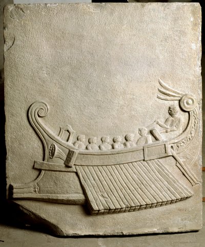 Římské umění: Římská triéra - Fragment mramorového vlysu z Pozzuoli (Pozzuoli) od Roman