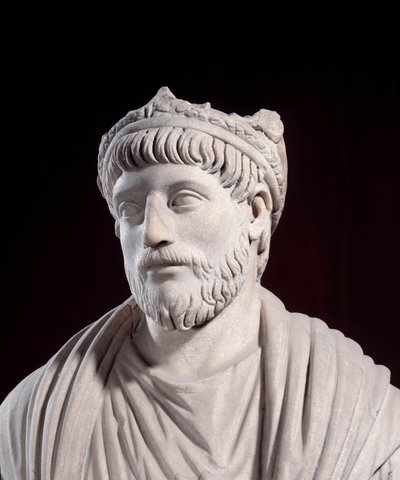 Roman Greco Art: Socha římského císaře Juliena ler apostata (331 - 363) (4. století asi JC) Paříž, Musee Du Louvre od Roman