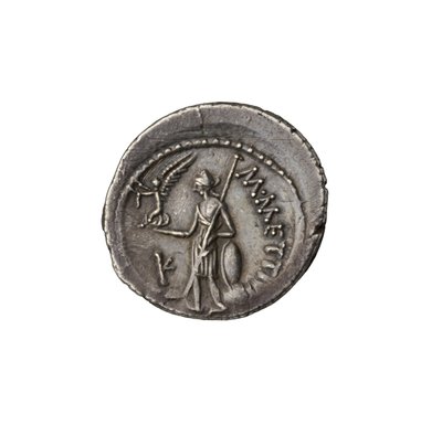 Římská republikánská mince z Říma, 44 př. n. l. (stříbrná) od Roman