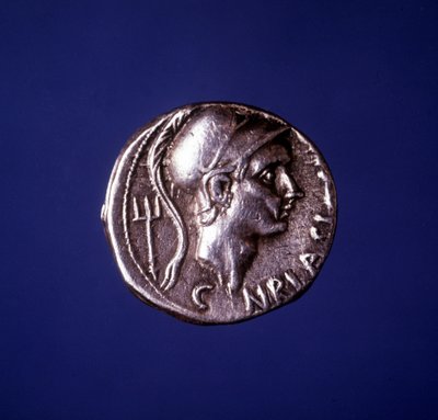 Stříbrná mince s podobiznou Scipia Afričana (235 př. n. l. - 183 př. n. l.). od Roman