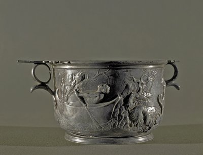 Stříbrný skyphos, 2. století před naším letopočtem od Roman