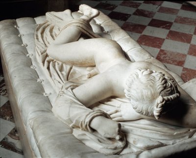 Spící hermafrodit (mramorová socha, 2. století před naším letopočtem) od Roman