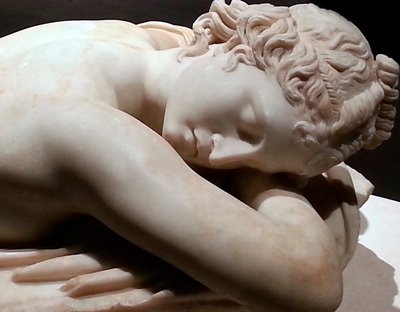 Spící hermafrodit: mramorová socha, římské umění od Roman