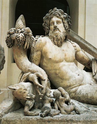 Socha představující řeku Tiberu (mramor) od Roman
