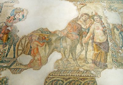 Triumfální průvod Dionýsa, Dům Aion, Pafos, Kypr (mozaika) od Roman