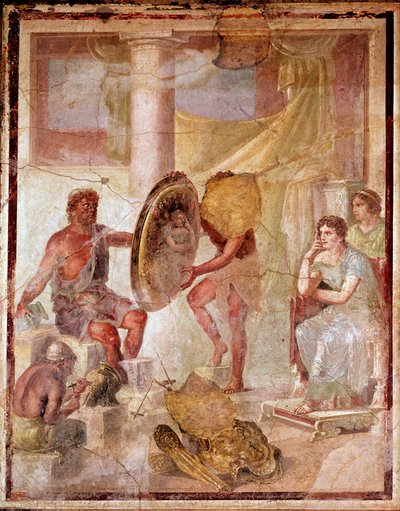 Thetis ve Vulcanově kovárně (freska od Roman