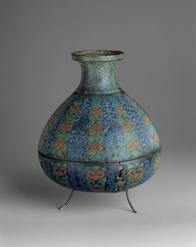 Váza, 250–300 n. l. (champlevé smalt a slitina mědi) od Roman