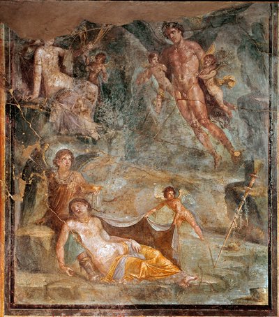 Svatba Zephyra a bohyně Chloris (freska, 45-79 našeho letopočtu) od Roman