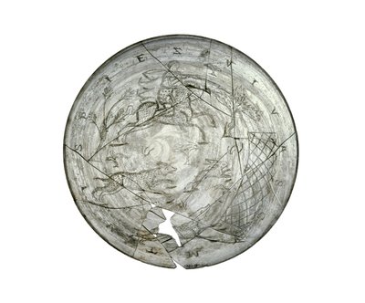 Wint Hill Bowl, vyrytý lovecký výjev, pravděpodobně z Porýní, Řím, 4. století (sklo) od Roman