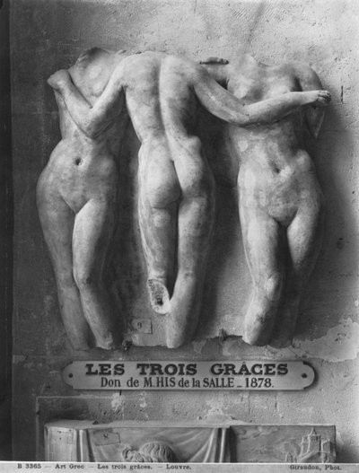 Tři Grácie, římská kopie helénistického řeckého originálu z 2. století před naším letopočtem (mramor) od Roman Imperial Period