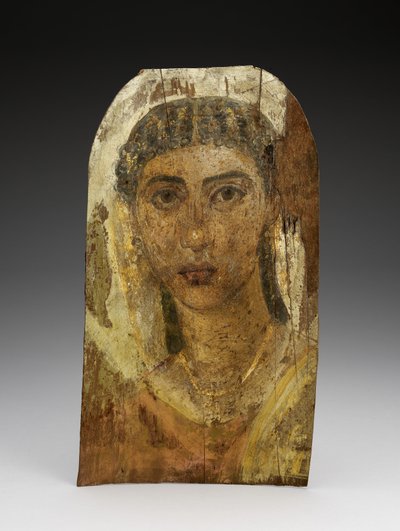Mumiový portrét mladé ženy, AD 1-100 (malované dřevo, vosk a textil) od Roman Period Egyptian