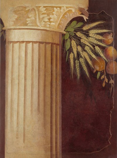 Fragment nástěnné malby z peristylu vily v Boscoreale, asi 50-40 př. n. l. od Roman Republican Period