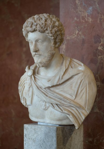 Art Řím Busta římského císaře Marka Aurela (121 - 180 n. l.) mramor od Roman Roman