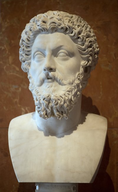 Art Řím Busta římského císaře Marka Aurela (121 - 180 n. l.) mramor od Roman Roman