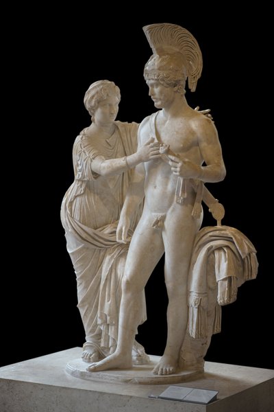 Art Římský císařský pár v březnu a socha Venuše (mezi 120 a 140 n. l.) od Roman Roman