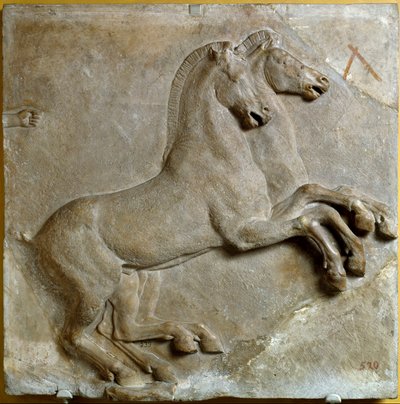 Bige (dvoukolový římský tank tažený dvěma koňmi) (reliéf) od Roman Roman