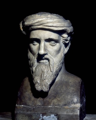 Busta Pythagoras (6. př. nl), Capitolini Museum, Řím. od Roman Roman
